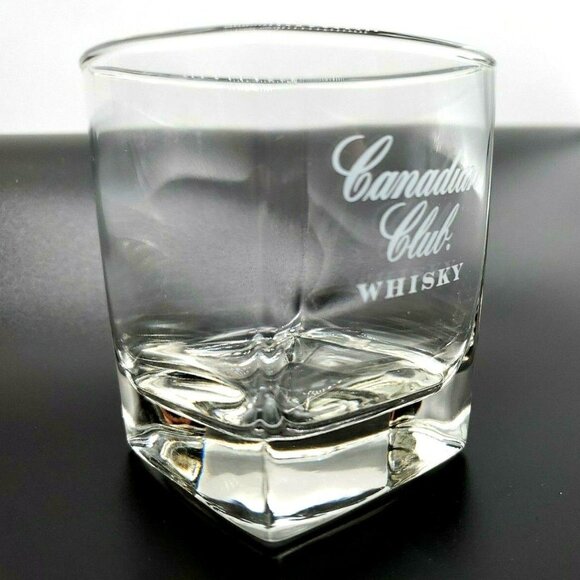 Canadian Club Whisky Square Bottom Rocks Glass - Picture 11 of 12